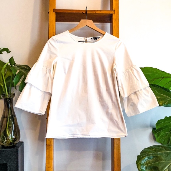 J. Crew Factory Tops - J. Crew Mercantile SZ4 Ruffle Tiered Sleeve Shirt!